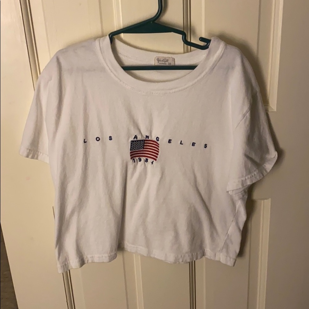 JOHN GALT los angeles 1984 cropped t shirt